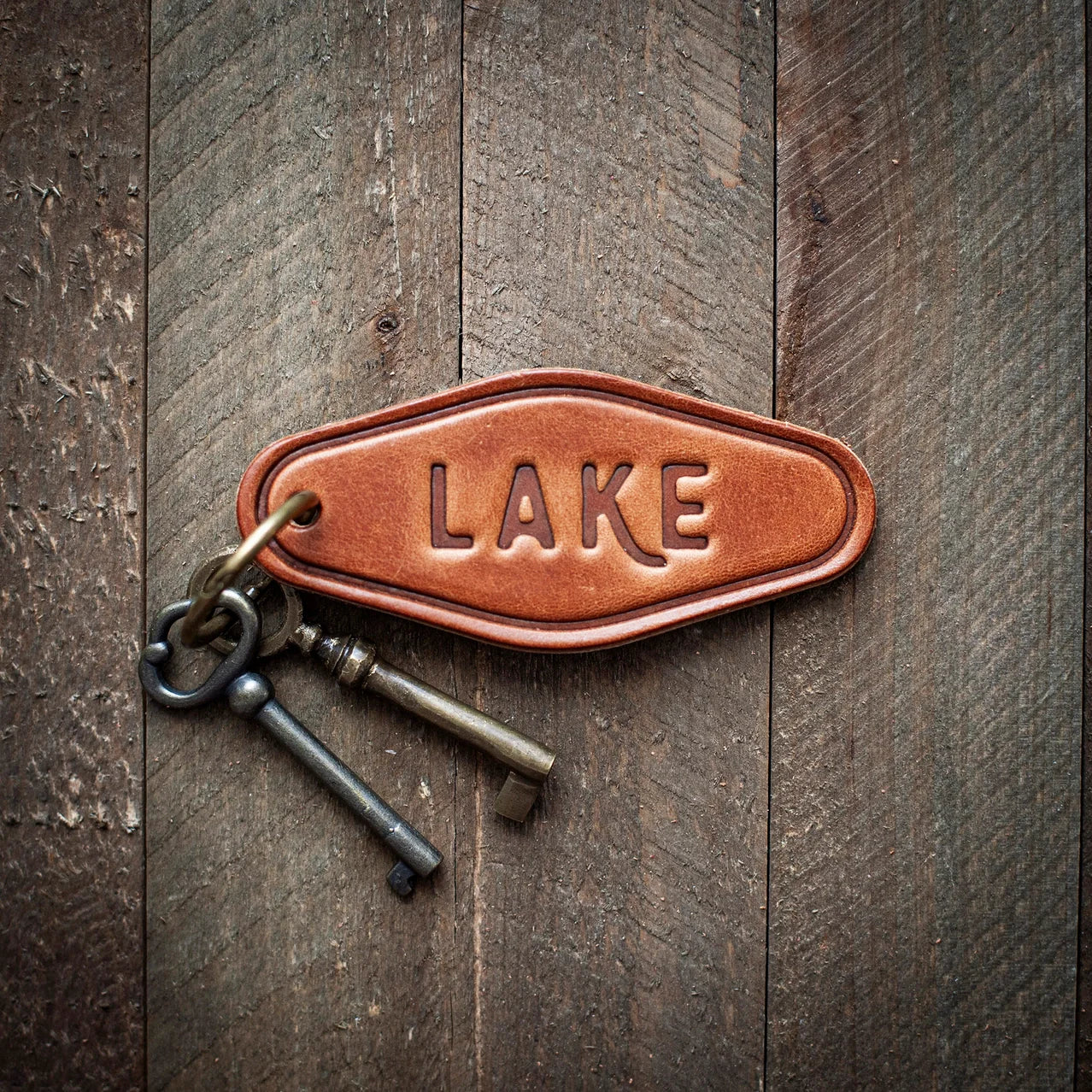 Lake Leather Keychain Motel Style