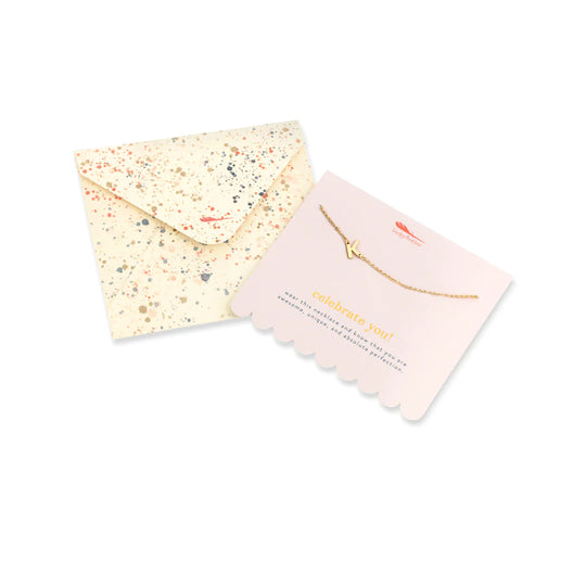 Celebrate You! Initial Necklace & Envelope