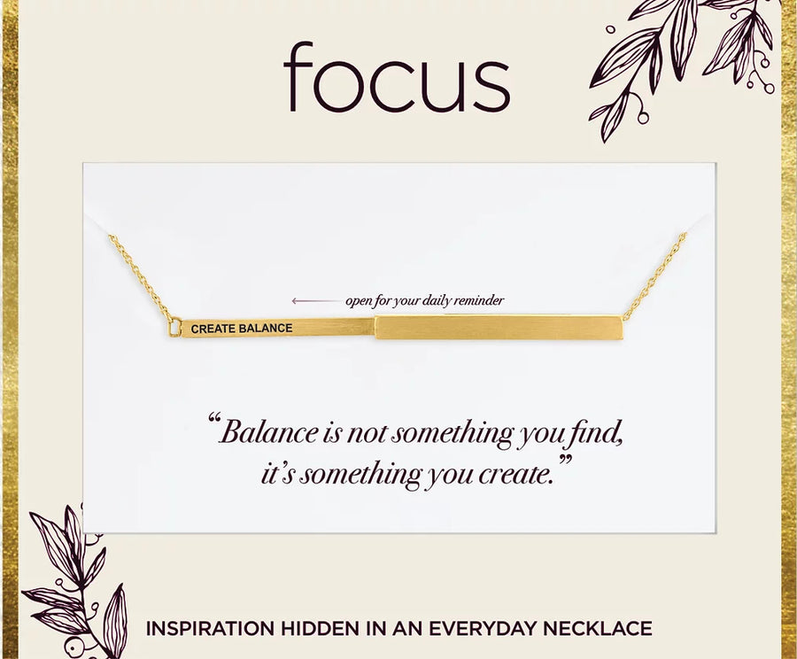 "Create Balance" Gold Focus Necklace