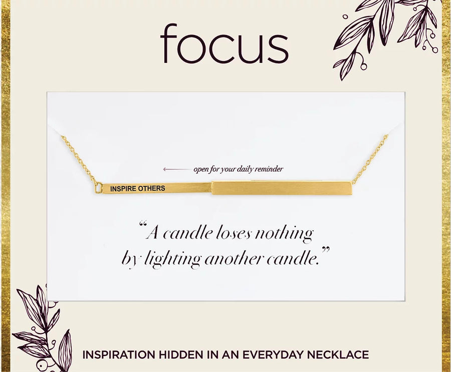 "Inspire Others" Gold Focus Necklace