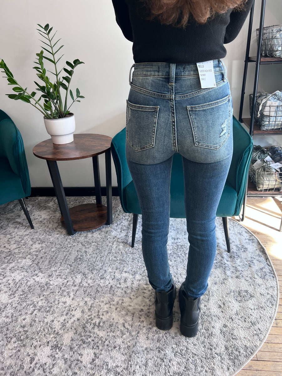 Bella Medium Denim Skinny Jeans- Eunina