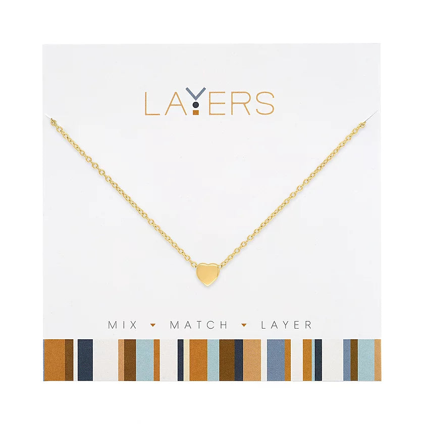 Gold Heart Layers Necklace