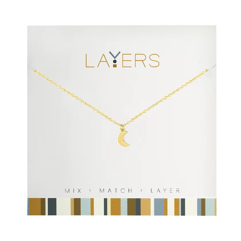 Gold Moon Layers Necklace