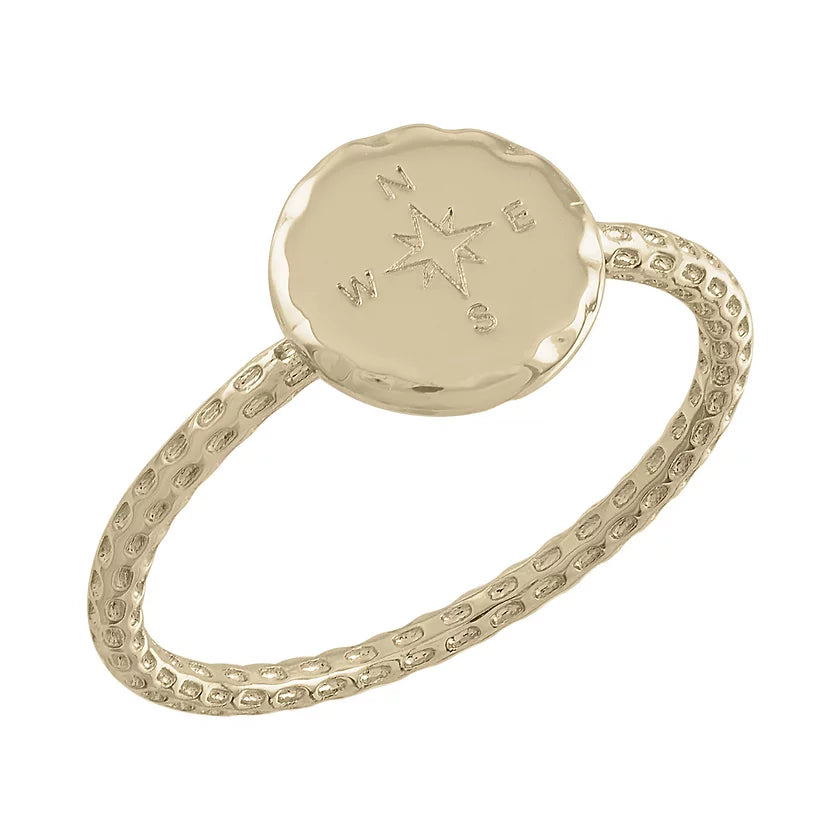 Compass Gold Layers Ring