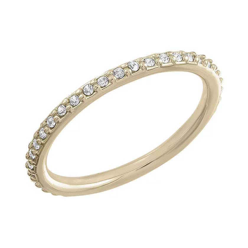 Thin Diamond Gold Layers Ring