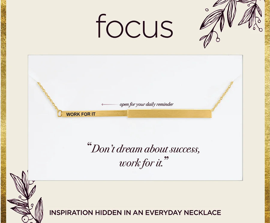 "Work For It" Gold Focus Necklace