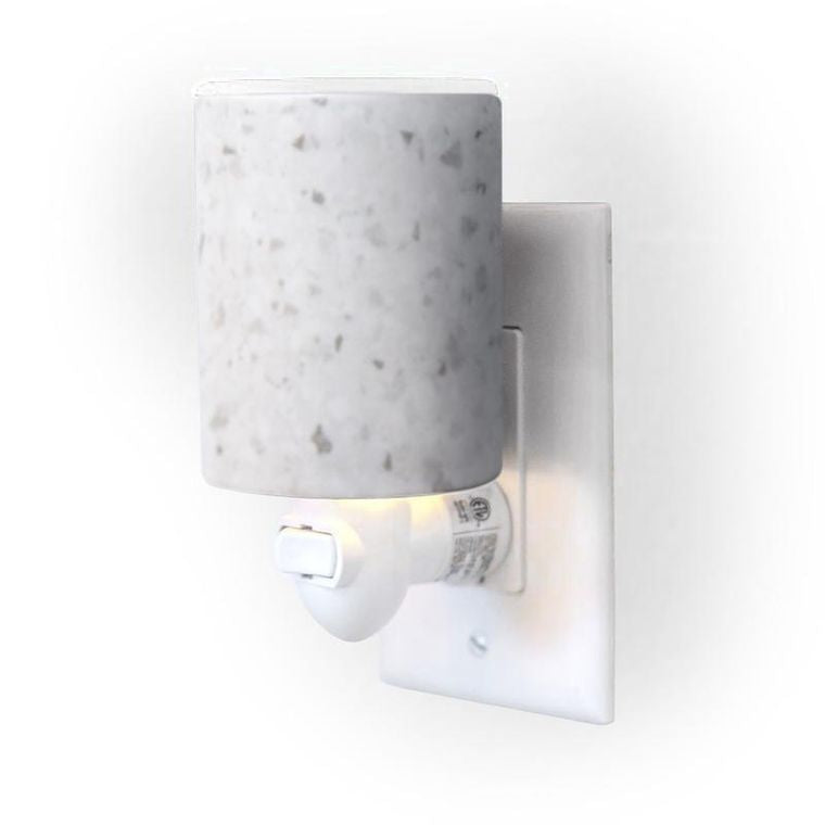 Outlet Plug-In Warmer in White Terrazzo